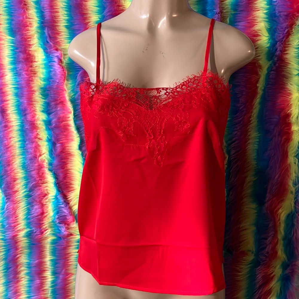 Spaghetti top with lace